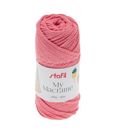 CORDON MACRAME ROSE 2 MM - 100 GR
