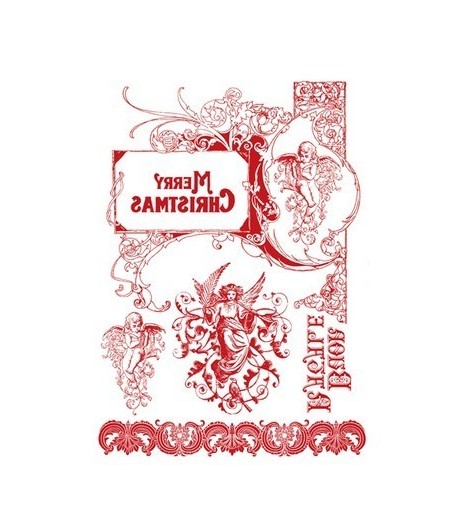 PAPIER TRANSFERT A4 MERRY CHRISTMAS DFTR018