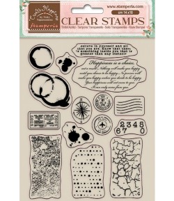 TAMPONS CLEAR CREATE HAPPINESS ELEMENTS 14X18CM WTK160 STAMPERIA