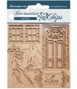 FORMES CARTON DECORATIVE CHIPS DESIRE TANGO 14X14CM - SCB143