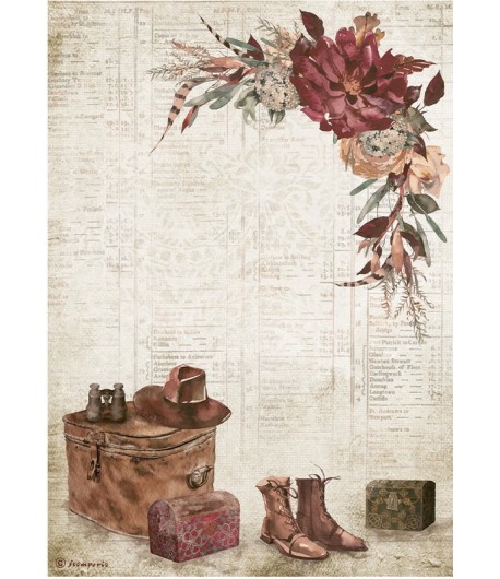 PAPIER DE RIZ A4 OUR WAY - FLOWERS 21X29.7 - DFSA4714 - STAMPERIA