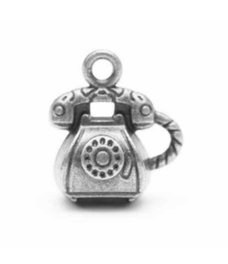 CHARMS TELEPHONE RETRO X 10 - ARGENT
