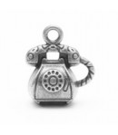 CHARMS TELEPHONE RETRO X 10 - ARGENT