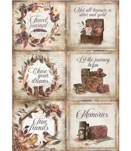 PAPIER DE RIZ A4 OUR WAY -  CARDS 21X29.7 - DFSA4716 - STAMPERIA