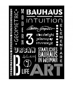 POCHOIR 20X25 EP 0.25 BAHAUS WRITINGS KSTD124 STAMPERIA