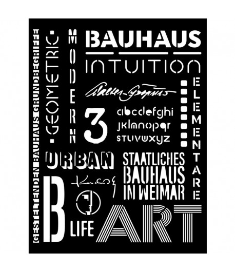 POCHOIR 20X25 EP 0.25 BAHAUS WRITINGS KSTD124 STAMPERIA