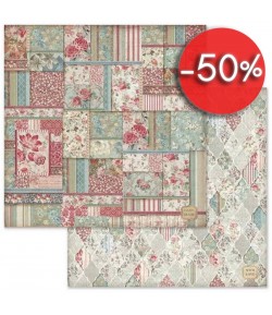PAPIER WALLPAPER WITH PATCHWORK GRAND HOTEL 30 X 30 CM - SBB649 STAMPERIA