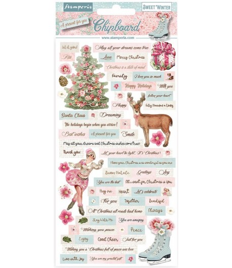 CHIPBOARD SWEET WINTER 15X30 - DFLCB65 STAMPERIA