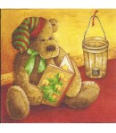 SERVIETTE OURS ET LIVRE