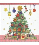 SERVIETTE SAPIN ET CADEAUX