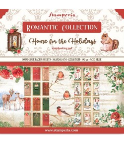 BLOC 10 FEUILLES ROMANTIC HOME FOR THE HOLIDAYS 30.5 X 30.5 CM SBBL119