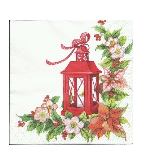 SERVIETTE LANTERNE DE NOEL
