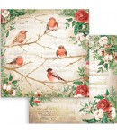 BLOC 10 FEUILLES HOME FOR THE HOLIDAYS 20.3X20.3CM SBBS68 STAMPERIA