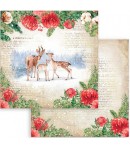 BLOC 10 FEUILLES HOME FOR THE HOLIDAYS 20.3X20.3CM SBBS68 STAMPERIA