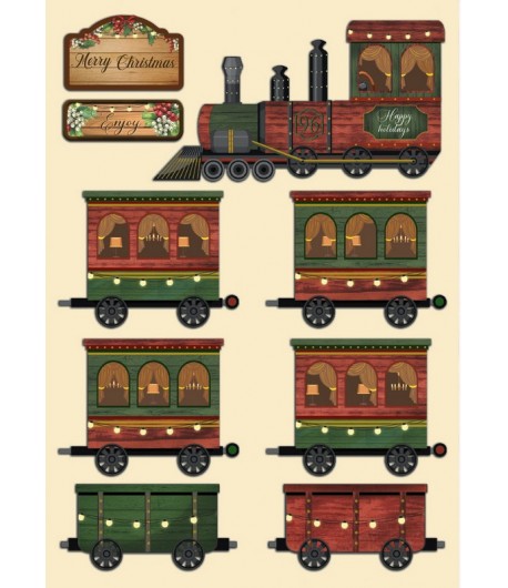 FORMES EN BOIS A5 CLASSIC TRAIN - KLSP131 STAMPERIA