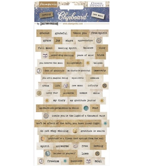 CHIPBOARD COSMOS INFINITY 15X30 - DFLCB64 STAMPERIA