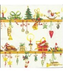 SERVIETTE LES ETAGERES DE NOEL