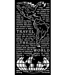 POCHOIR CREATE HAPPINESS 12 X 25 CM - KSTDL68 STAMPERIA