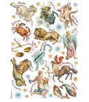 PAPIER DE RIZ A4 COSMOS INFINITY - ASTROLOGICAL SIGNS 21X29.7 - DFSA4732 - STAMPERIA
