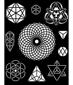 POCHOIR 20X25 EP 0.25 COSMOS INFINITY SYMBOLS KSTD115 STAMPERIA