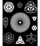 POCHOIR 20X25 EP 0.25 COSMOS INFINITY SYMBOLS KSTD115 STAMPERIA