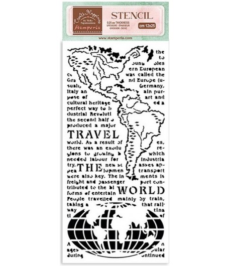 POCHOIR CREATE HAPPINESS 12 X 25 CM - KSTDL68 STAMPERIA