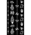 POCHOIR CHRISTMAS BORDER 12 X 25 CM - KSTDL70 STAMPERIA