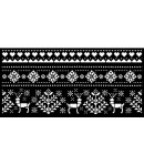 POCHOIR CHRISTMAS BORDER DEER 12 X 25 CM - KSTDL72 STAMPERIA
