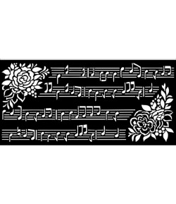 POCHOIR CHRISTMAS MUSIC 12 X 25 CM - KSTDL73 STAMPERIA