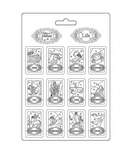 MOULE PVC FLEXIBLE COSMOS INFINITY ZODIAC - 21 X 29.7 CM - K3PTA4548