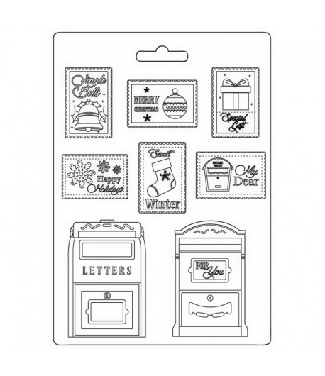 MOULE PVC FLEXIBLE-  LETTER AND STAMPS K3PTA5634