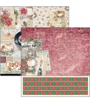 BLOC 8 FEUILLES CHRISTMAS VIBES PATTERNS CIAO BELLA 30X30CM CBT057