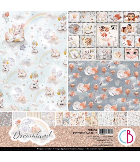 BLOC 8 FEUILLES DREAMLAND CIAO BELLA 30X30CM CBT058