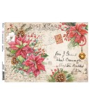 PAPIER DE RIZ A4 CHRISMAS POSTCARD 21 X 29.7 CM CIAO BELLA CBRP264