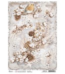 PAPIER DE RIZ A4 COTTON FLOWERS 21 X 29.7 CM CIAO BELLA CBRP276