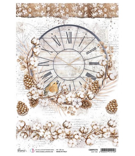 PAPIER DE RIZ A4 COZY TIME 21 X 29.7 CM CIAO BELLA CBRP279