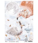 PAPIER DE RIZ A4 DREAMY FLAMINGOS 21 X 29.7 CM CIAO BELLA CBRP285