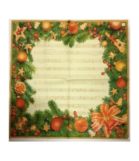 SERVIETTE PARTITION DE NOEL