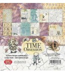 BLOC 12 FEUILLES 30.5 X 30.5 CM - TIME OBSESSION