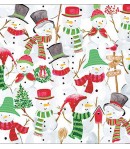 SERVIETTE SNOWMAN PARTY