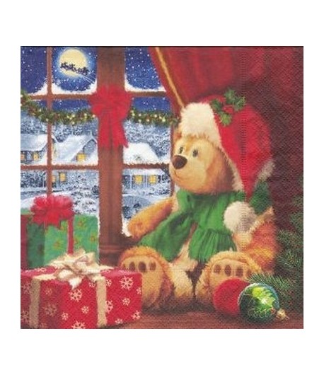 SERVIETTE NOUNOURS DE NOEL