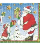 SERVIETTE PERES NOEL RIGOLOS