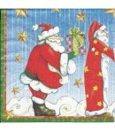 SERVIETTE PERES NOEL RIGOLOS