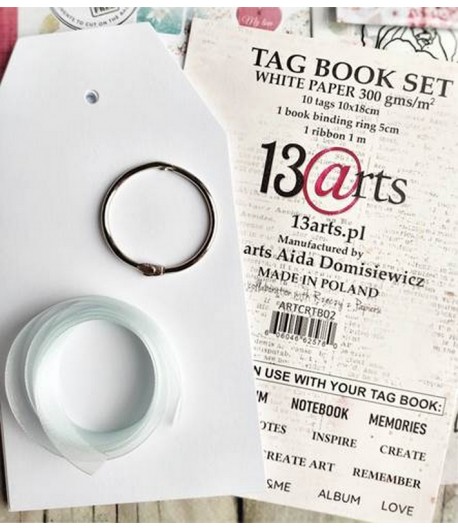 TAG BOOK -  18 X  10 CM - BLANC