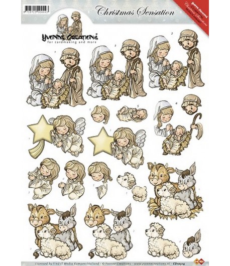 FEUILLE 3D CHRISTMAS SENSATION - CD10314