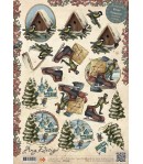 FEUILLE 3D PATINOIRE ET NICHOIR - CD10325