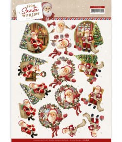 FEUILLE 3D FROM SANTA WITH LOVE - CD11838