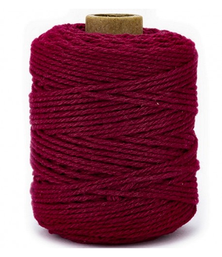 CORDE COTTON 2MM  - BORDEAUX - 50 M