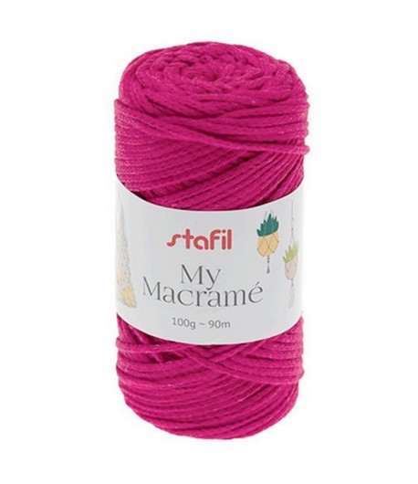 CORDON MACRAME ROSE 2 MM - 100 GR