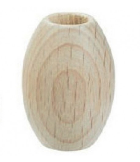 3 PERLES EN BOIS 28 X 44 MM - NATUREL